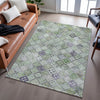 Piper Looms Mayfield Geometric AMF1081 Green Machine Washable Area Rug Lifestyle Image Feature
