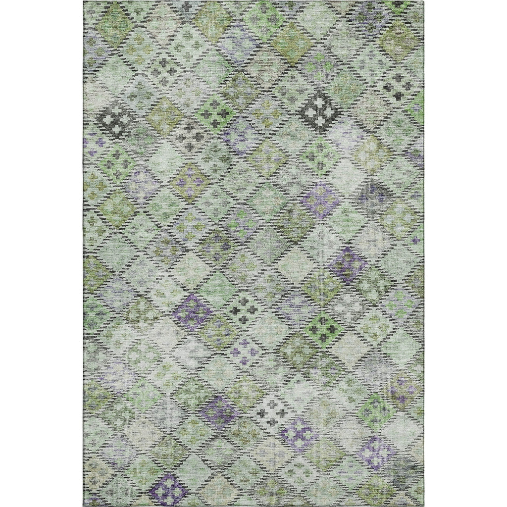 Piper Looms Mayfield Geometric AMF1081 Green Machine Washable Area Rug main image