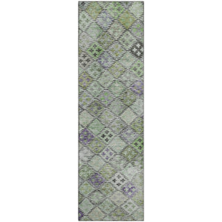 Piper Looms Mayfield Geometric AMF1081 Green Machine Washable Area Rug Runner Main Image