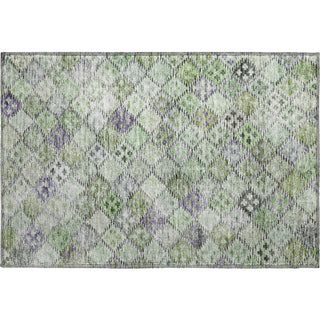 Piper Looms Mayfield Geometric AMF1081 Green Machine Washable Area Rug Scatter Main Image