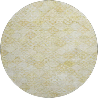 Piper Looms Mayfield Geometric AMF1081 Linen Machine Washable Area Rug Round Main Image