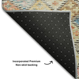 Piper Looms Mayfield Geometric AMF1081 Paprika Machine Washable Area Rug Backing Image