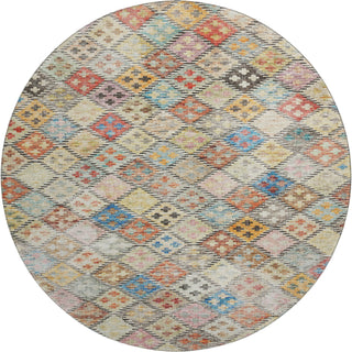 Piper Looms Mayfield Geometric AMF1081 Paprika Machine Washable Area Rug Round Main Image