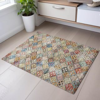 Piper Looms Mayfield Geometric AMF1081 Paprika Machine Washable Area Rug Scatter Lifestyle Image Feature