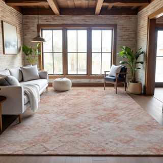 Piper Looms Mayfield Geometric AMF1081 Pink Machine Washable Area Rug Lifestyle Image Feature