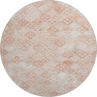 Piper Looms Mayfield Geometric AMF1081 Pink Machine Washable Area Rug Round Main Image