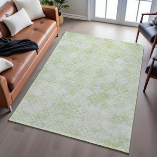 Piper Looms Mayfield Geometric AMF1081 Sage Machine Washable Area Rug Lifestyle Image Feature