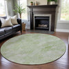 Piper Looms Mayfield Geometric AMF1081 Sage Machine Washable Area Rug Round Lifestyle Image Feature