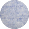 Piper Looms Mayfield Geometric AMF1081 Sky Machine Washable Area Rug Round Main Image