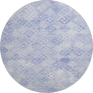 Piper Looms Mayfield Geometric AMF1081 Sky Machine Washable Area Rug Round Main Image