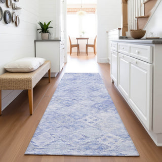 Piper Looms Mayfield Geometric AMF1081 Sky Machine Washable Area Rug Runner Lifestyle Image Feature