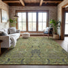 Piper Looms Mayfield Damask AMF1082 Aloe Machine Washable Area Rug Lifestyle Image Feature
