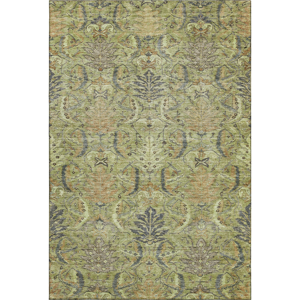 Piper Looms Mayfield Damask AMF1082 Aloe Machine Washable Area Rug main image