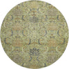 Piper Looms Mayfield Damask AMF1082 Aloe Machine Washable Area Rug Round Main Image