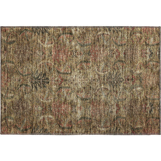 Piper Looms Mayfield Damask AMF1082 Brown Machine Washable Area Rug Scatter Main Image