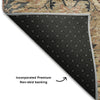 Piper Looms Mayfield Damask AMF1082 Khaki Machine Washable Area Rug Backing Image