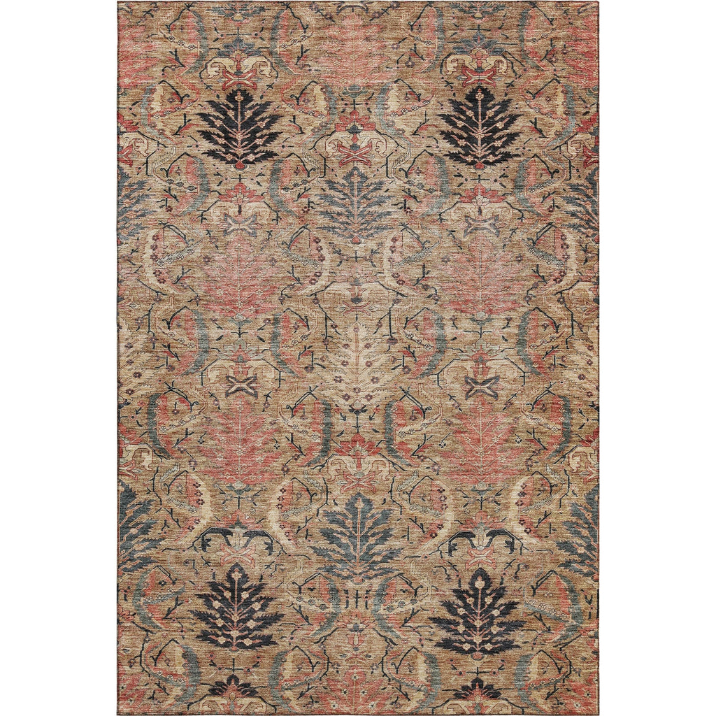 Piper Looms Mayfield Damask AMF1082 Khaki Machine Washable Area Rug main image