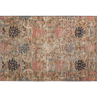 Piper Looms Mayfield Damask AMF1082 Khaki Machine Washable Area Rug Scatter Main Image