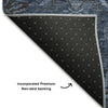 Piper Looms Mayfield Damask AMF1082 Navy Machine Washable Area Rug Backing Image