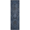 Piper Looms Mayfield Damask AMF1082 Navy Machine Washable Area Rug Runner Main Image