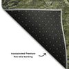 Piper Looms Mayfield Damask AMF1082 Olive Machine Washable Area Rug Backing Image