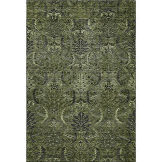 Piper Looms Mayfield Damask AMF1082 Olive Machine Washable Area Rug main image