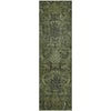 Piper Looms Mayfield Damask AMF1082 Olive Machine Washable Area Rug Runner Main Image