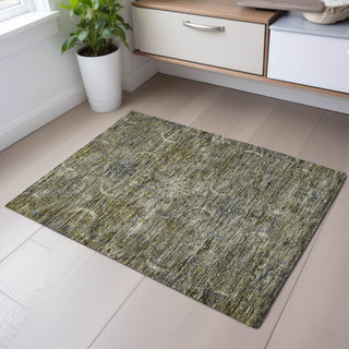 Piper Looms Mayfield Damask AMF1082 Taupe Machine Washable Area Rug Scatter Lifestyle Image Feature
