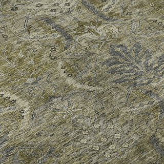 Piper Looms Mayfield Damask AMF1082 Taupe Machine Washable Area Rug Swatch Image