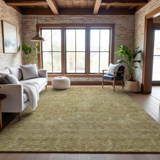 Piper Looms Mayfield Damask AMF1082 Wheat Machine Washable Area Rug Lifestyle Image Feature