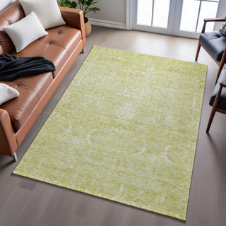 Piper Looms Mayfield Damask AMF1083 Aloe Machine Washable Area Rug Lifestyle Image Feature
