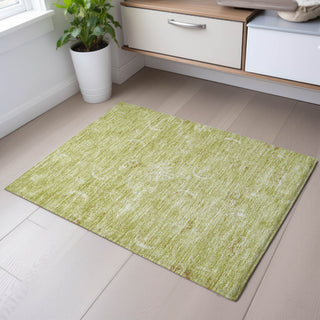 Piper Looms Mayfield Damask AMF1083 Aloe Machine Washable Area Rug Scatter Lifestyle Image Feature
