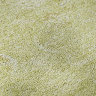 Piper Looms Mayfield Damask AMF1083 Aloe Machine Washable Area Rug Swatch Image