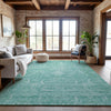 Piper Looms Mayfield Damask AMF1083 Aqua Machine Washable Area Rug Lifestyle Image Feature