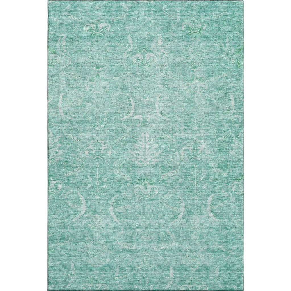 Piper Looms Mayfield Damask AMF1083 Aqua Machine Washable Area Rug main image