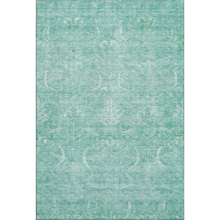Piper Looms Mayfield Damask AMF1083 Aqua Machine Washable Area Rug main image