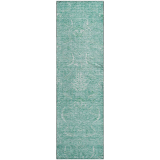 Piper Looms Mayfield Damask AMF1083 Aqua Machine Washable Area Rug Runner Main Image