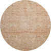 Piper Looms Mayfield Damask AMF1083 Salmon Machine Washable Area Rug Round Main Image
