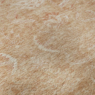 Piper Looms Mayfield Damask AMF1083 Salmon Machine Washable Area Rug Swatch Image