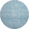 Piper Looms Mayfield Damask AMF1083 Sky Machine Washable Area Rug Round Main Image