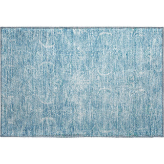 Piper Looms Mayfield Damask AMF1083 Sky Machine Washable Area Rug Scatter Main Image