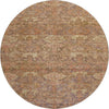 Piper Looms Mayfield Damask AMF1084 Brown Machine Washable Area Rug Round Main Image