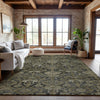 Piper Looms Mayfield Damask AMF1084 Charcoal Machine Washable Area Rug Lifestyle Image Feature