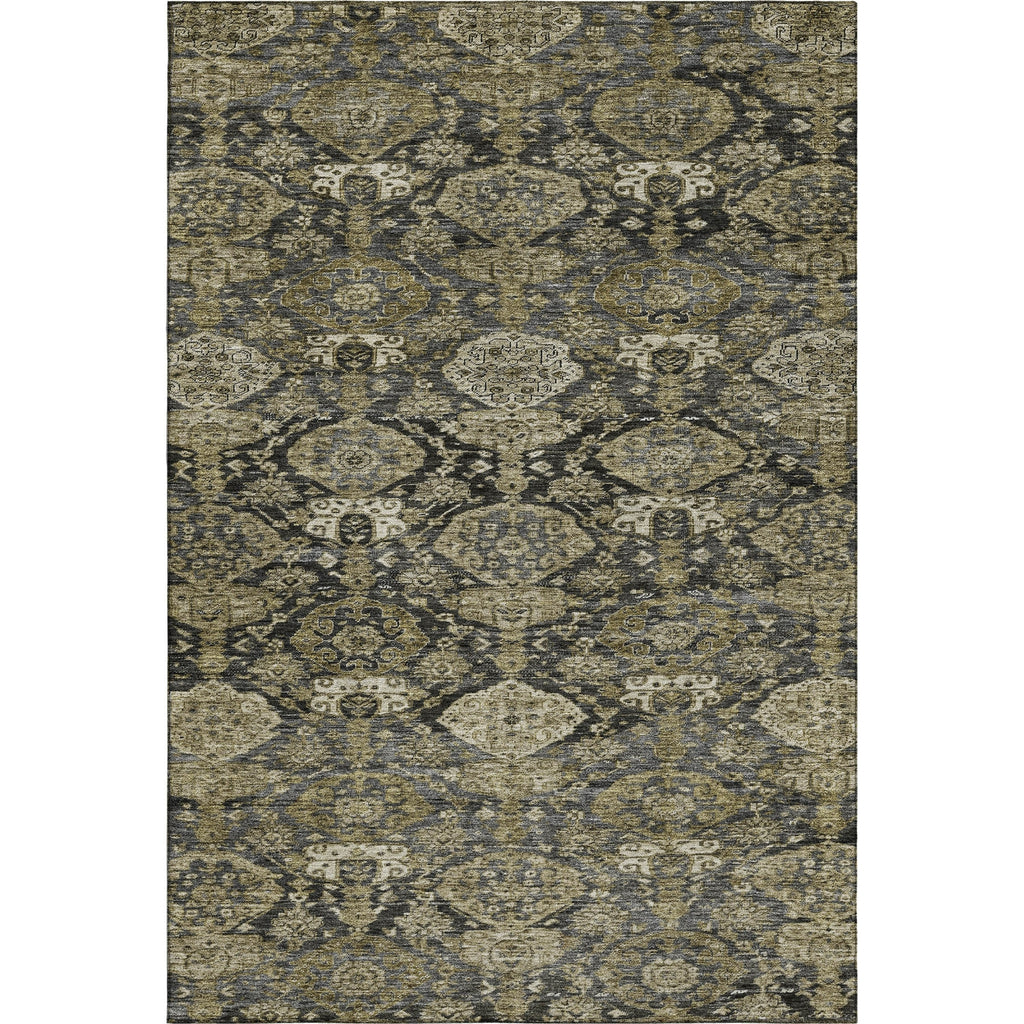 Piper Looms Mayfield Damask AMF1084 Charcoal Machine Washable Area Rug main image
