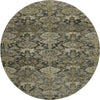 Piper Looms Mayfield Damask AMF1084 Charcoal Machine Washable Area Rug Round Main Image