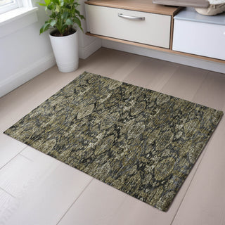 Piper Looms Mayfield Damask AMF1084 Charcoal Machine Washable Area Rug Scatter Lifestyle Image Feature