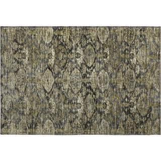 Piper Looms Mayfield Damask AMF1084 Charcoal Machine Washable Area Rug Scatter Main Image