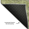 Piper Looms Mayfield Damask AMF1084 Green Machine Washable Area Rug Backing Image