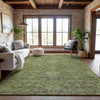 Piper Looms Mayfield Damask AMF1084 Green Machine Washable Area Rug Lifestyle Image Feature