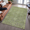 Piper Looms Mayfield Damask AMF1084 Green Machine Washable Area Rug Lifestyle Image Feature